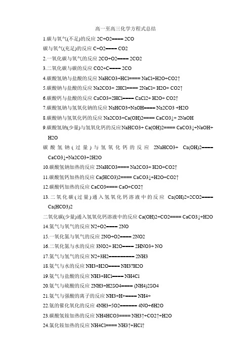 高中化学公式大全41871