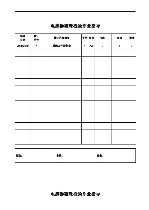 电感器磁珠检验作业指导