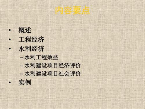 工程经济评价