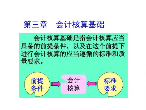 第三章会计核算基础