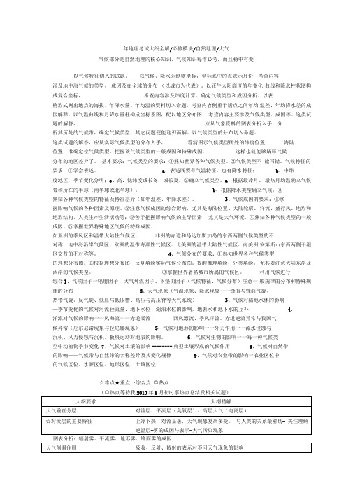 高考地理大纲全解大气