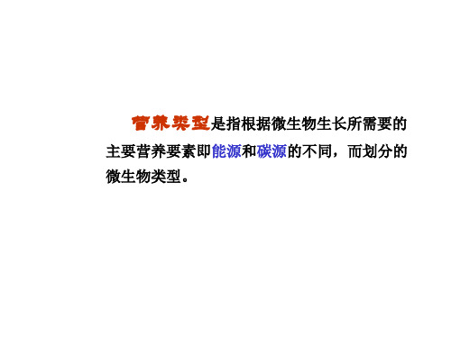 微生物的营养类型
