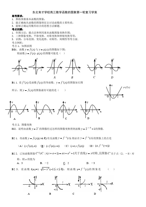 东北育才学校高三数学函数的图象第一轮复习学案 人教版