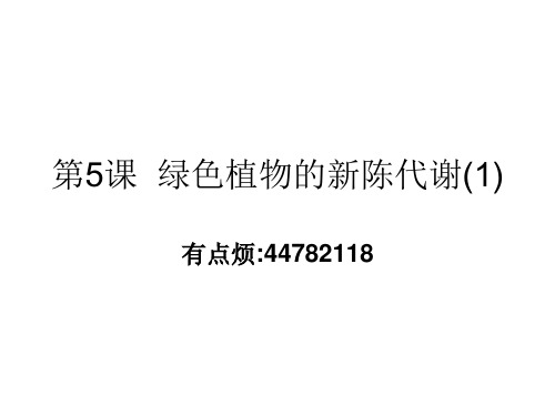 九年级科学绿色植物的新陈代谢2(中学课件201908)