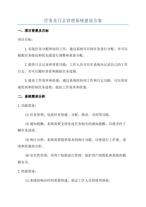 任务及日志管理系统建设方案