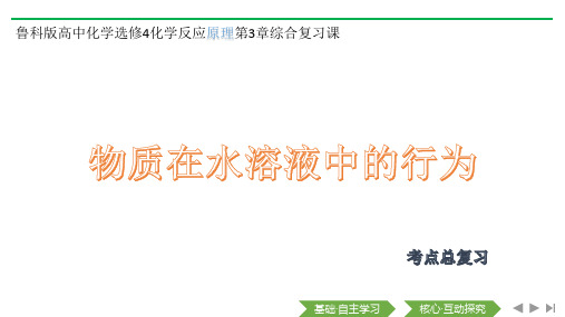 高中化学鲁科版选修4化学反应原理第3章 物质在水溶液中的行为 综合复习课(共90张PPT)