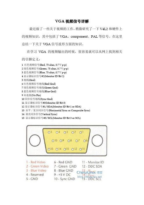 VGA视频信号详解_maik资料