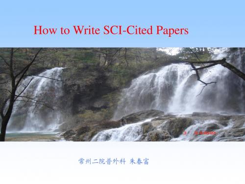 How to write sci papers