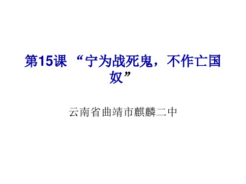 宁为战死鬼,不作亡国奴精选教学PPT33 人教版