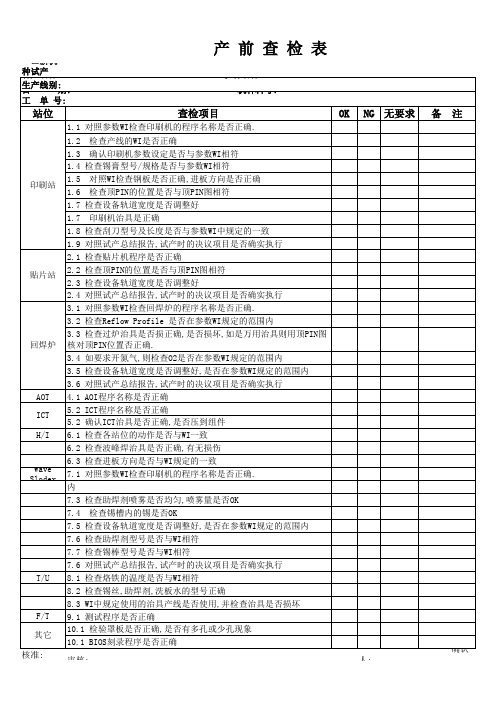 产前查检表