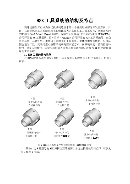 HSK工具系统的结构及特点