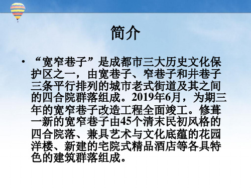 旅游的的策划成功的案例分析成都宽窄巷子共48页