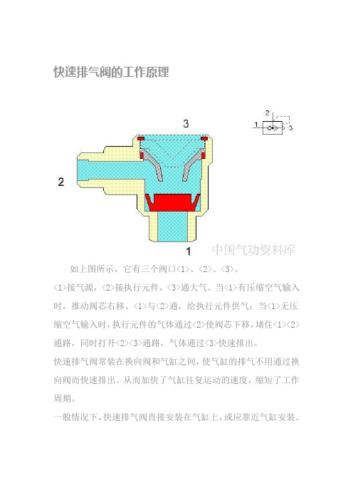 快速排气阀的工作原理