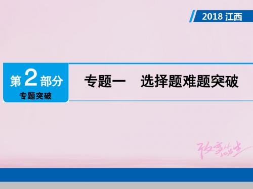 江西省2018年中考数学总复习第2部分专题突破专题一选择题难题突破课件