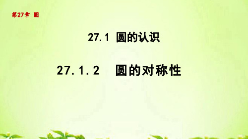 华师版九年级数学下册_27.1.2  圆的对称性