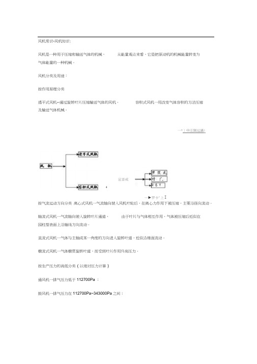 风机常用计算公式