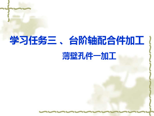 学习任务三 、台阶轴配合件加工工艺分析
