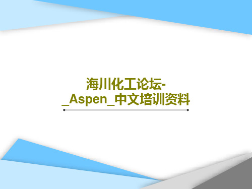 海川化工论坛-_Aspen_中文培训资料共296页文档