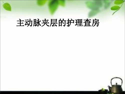 主动脉夹层的护理查房 ppt课件