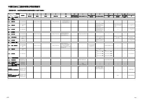 中石化内部控制体系权限指引