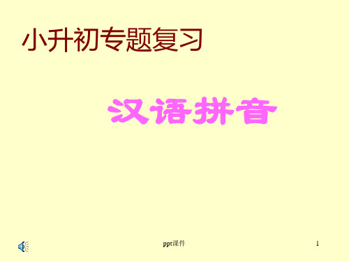 小升初语文知识点专项复习汉语拼音  ppt课件