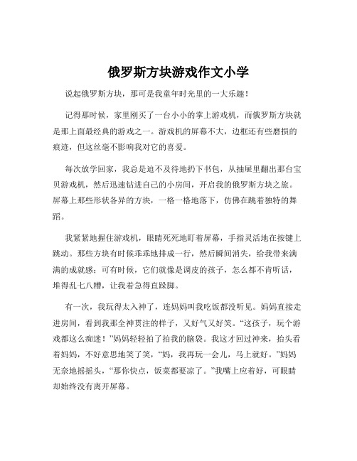 俄罗斯方块游戏作文小学