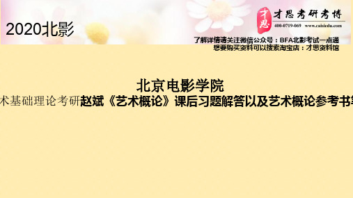 2020年北京电影学院艺术基础理论考研赵斌《艺术概论》课后习题解答以及艺术概论参考书笔记