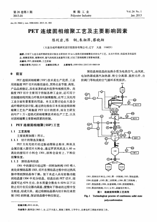 PET连续固相缩聚工艺及主要影响因素