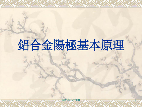 铝及铝合金阳极氧化基本原理介绍