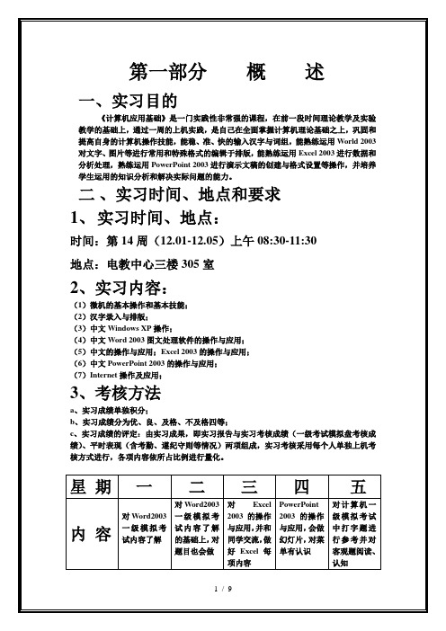 计算机应用基础报告内容