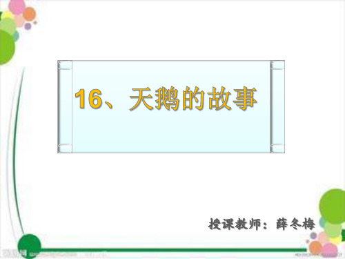 16.天鹅的故事优秀课件