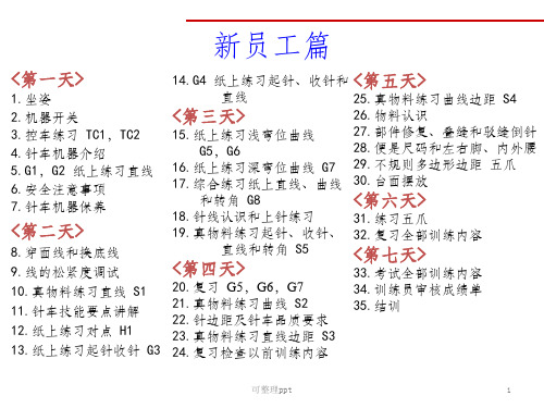 《针车技能培训教材》PPT课件