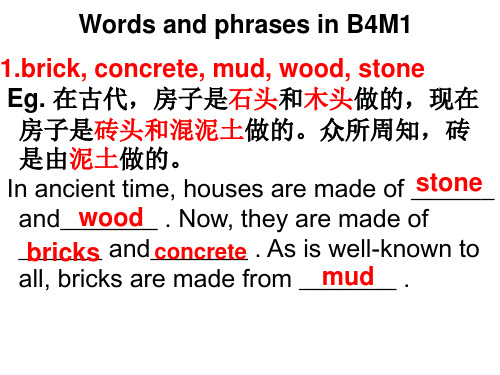 外研版高中英语 B4M1-1单词学习