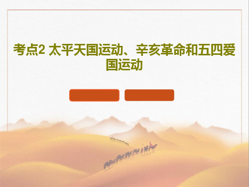 考点2 太平天国运动、辛亥革命和五四爱国运动共36页