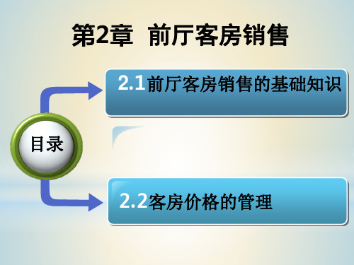 第2章 前厅客房销售《前厅客房服务与管理》PPT课件