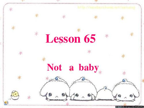 Lesson65 not a baby