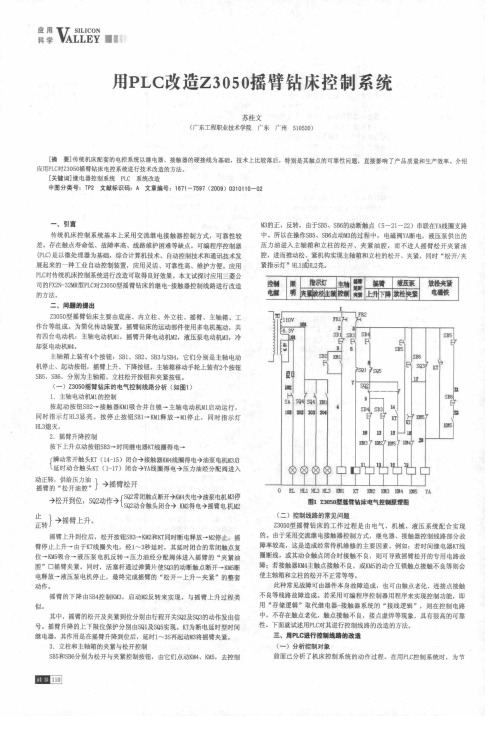 用PLC改造Z3050摇臂钻床控制系统