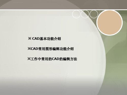 CAD基本入门界面介绍ppt课件