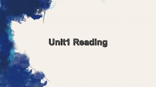 人教高一英语必修二Unit1 Reading课件