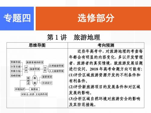 2018届高考地理二轮复习专题课件：专题四  第1讲 旅游地理(65张)