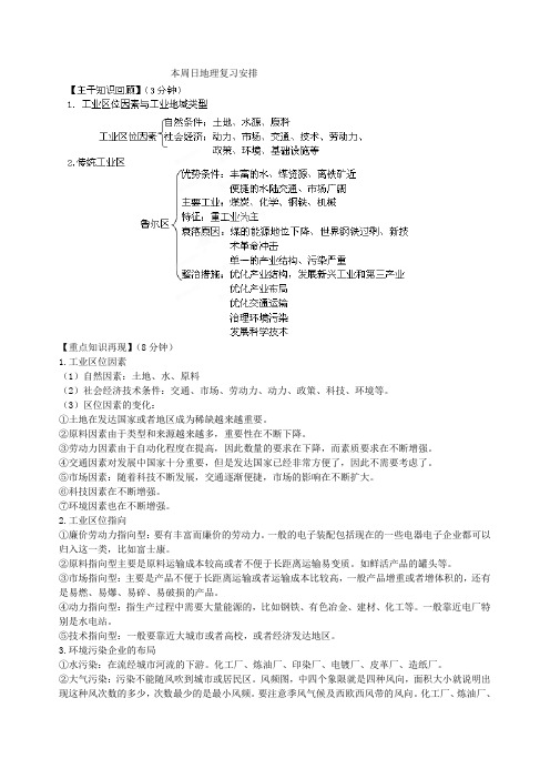 江苏省海门市包场高级中学高二地理(选修)双休日任务型自主学习导学案之十七