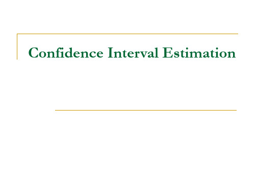 Confidence-Interval-Estimation