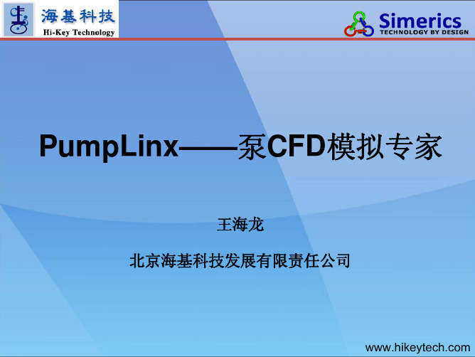 PumpLinx_泵CFD模拟专家_09年5月