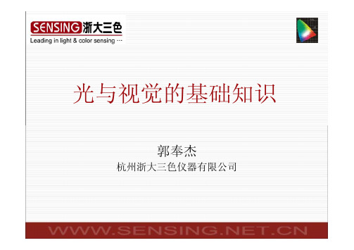 1 光与视觉的基础知识介绍