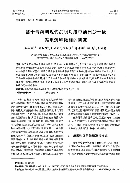 基于青海湖现代沉积对港中油田沙一段滩坝沉积微相的研究