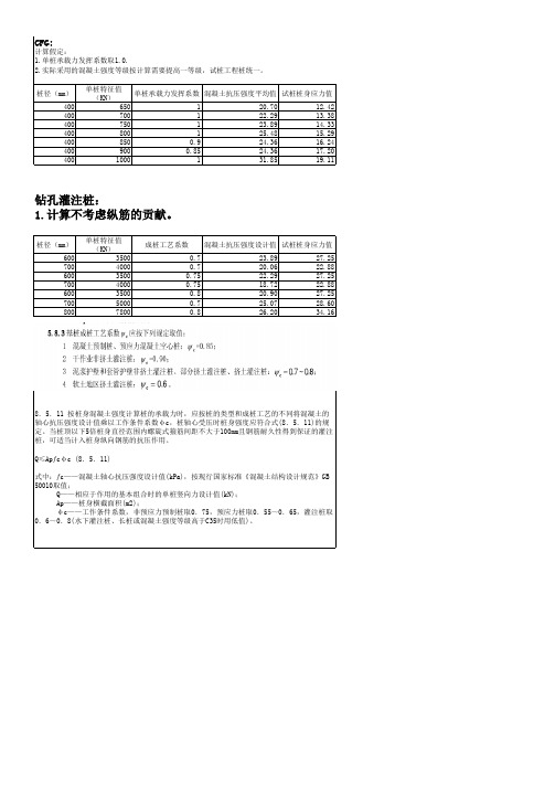 桩身强度计算