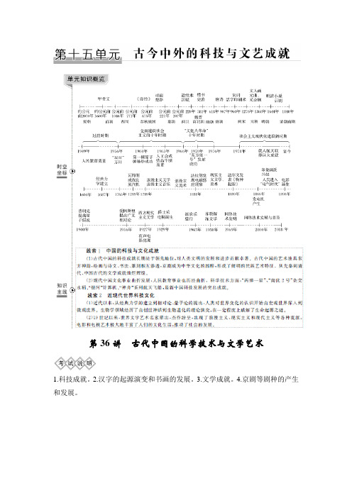 2020版 创新设计 高考总复习 历史 (人教版)必修3word第十五单元 第36讲