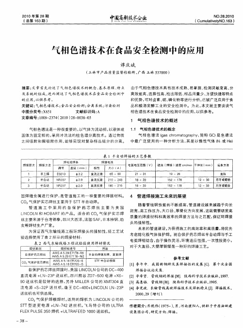 气相色谱技术在食品安全检测中的应用