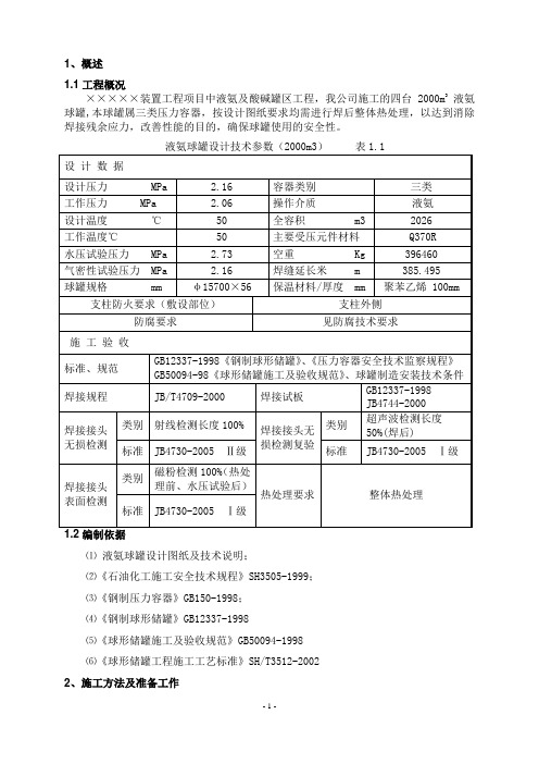 球罐热处理方案1