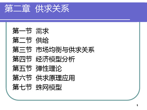 微观经济学第2章供求关系PPT课件